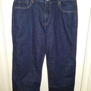 Lucky Brand Dungarees American Classic Blue Dark Wash Denim Jeans Men's sz 38x26